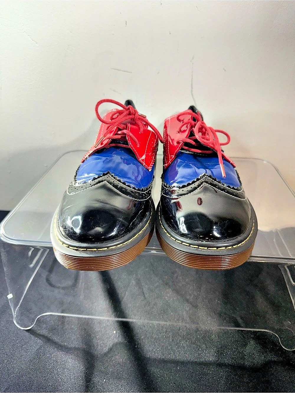 Red Blue Black Wingtip Shoes Size 265 – Clown Costume Halloween